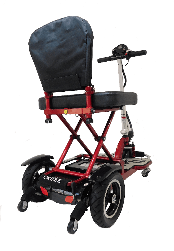 Triaxe CRUZE Scooter - Rear View Red  -  by Enhance Mobility | Wheelchair Liberty