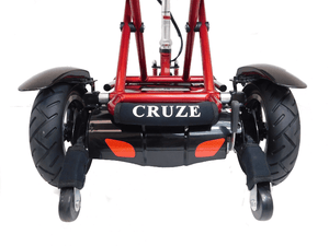 Triaxe CRUZE Scooter - Red - Anti Tip Rear Wheels -  -  by Enhance Mobility | Wheelchair Liberty