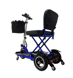 Triaxe CRUZE Scooter - Side Rear View Blue  -  by Enhance Mobility | Wheelchair Liberty