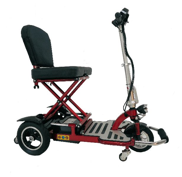 Triaxe CRUZE Scooter - Side View Red -  by Enhance Mobility | Wheelchair Liberty