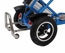 Triaxe Sport Folding Electric Scooter - Anti-Tipping Wheels and Luggage Rack - by Enhance Mobility | Wheelchair Liberty