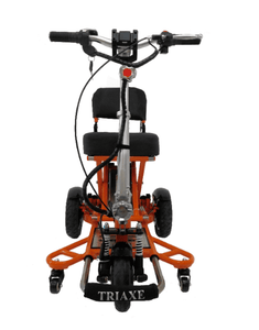 Triaxe Sport Folding Electric Scooter - Front View  Orange - - by Enhance Mobility | Wheelchair Liberty