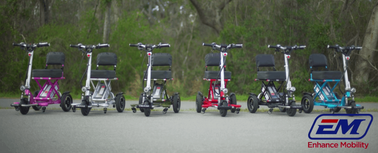 Triaxe Sport Folding Electric Scooter - Limited Color Options - by Enhance Mobility | Wheelchair Liberty