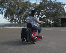 Triaxe Sport Folding Electric Scooter - Luggage Rack - by Enhance Mobility | Wheelchair Liberty
