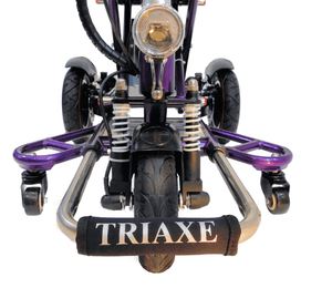 Triaxe Sport Folding Electric Scooter - Purple Front View - by Enhance Mobility | Wheelchair Liberty