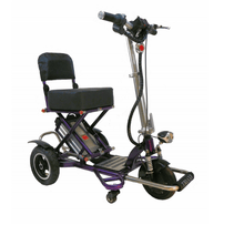 Triaxe Sport Folding Electric Scooter - Purple Side View - by Enhance Mobility | Wheelchair Liberty