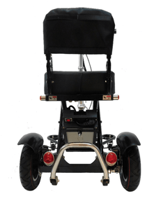 Triaxe Sport Folding Electric Scooter - Rear View Black - by Enhance Mobility | Wheelchair Liberty