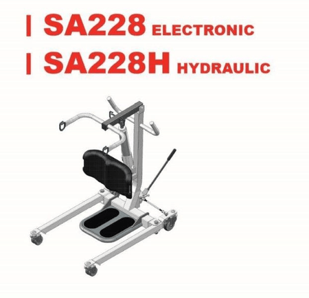 Upper View - The BestStand ™ SA228 SA228H | SIT TO STAND HYDRAULIC & ELECTRIC LIFT by Best Care LLC | Wheelchair Liberty