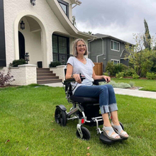 VISTA Power Chair By Travel Buggy - In Use On Grass | Wheelchair Liberty 