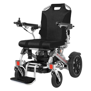 VISTA Power Chair By Travel Buggy - Side Front View Black | Wheelchair Liberty 