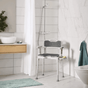 With Accessories - Swift Shower Stool/Chair by Etac | Wheelchair Liberty