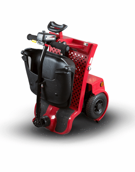Red, Folded - Echo Folding 4-Wheel Electric Scooter by Shoprider | Wheelchair Liberty