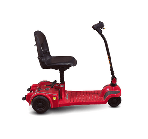 Red Side View - Echo Folding 4-Wheel Electric Scooter by Shoprider | Wheelchair Liberty