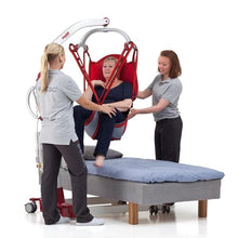 Lifting Patient from Bed using Molift Mover 300 - Electric Powered Bariatric Mobile Patient Lift by ETAC - Wheelchair Liberty