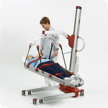 Lifting Patient in Stretcher - Molift Partner 255 - Electric Powered Mobile Patient Lift by ETAC - Wheelchair Liberty