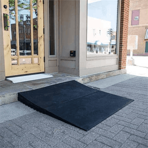 On Doorstep Wide View - TRANSITIONS® Modular Entry Mat by EZ Access | Wheelchair Liberty