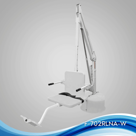 White Frame, White Seat - Revolution Power Pool Lift ADA Compliant by Aqua Creek | Wheelchair Liberty