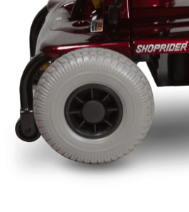 10 in. Solid Tires - Jimmie Portable Power Wheelchair by Shoprider | Wheelchair Liberty